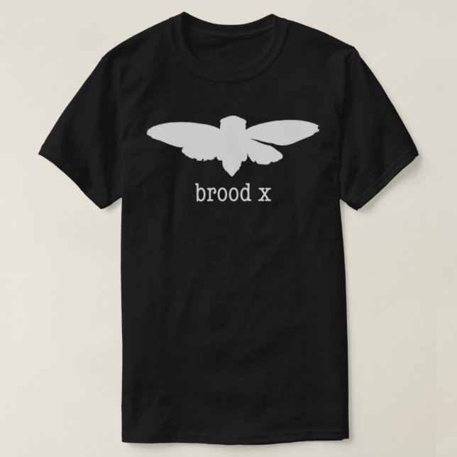 Simple Cicada Silhouette Brood X T Shirt (Design framsida)