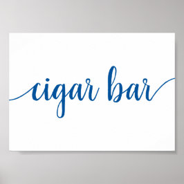Simple Cigar Pub | Händelsetecken för Fransk blå Poster