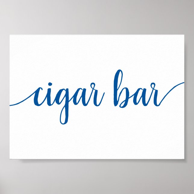 Simple Cigar Pub | Händelsetecken för Fransk blå Poster (Framsidan)