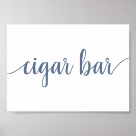 Simple Cigar Pub | Vänsterblå valfri händelselogg Poster