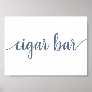 Simple Cigar Pub Vänsterblå valfri händelselogg Poster