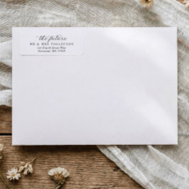 Simple Classic Calligraphy Wedding Return Address Returadress Etikett
