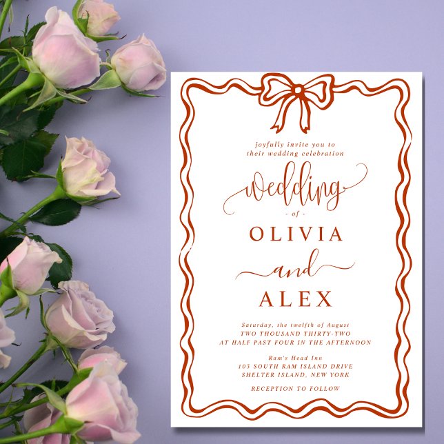 Simple Classic Doodles-bröllopsinbjudan Inbjudningar (Skapare uppladdad)