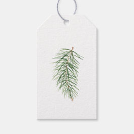 Simple Classic Evergreen Julgran Gren 2 Presentetikett