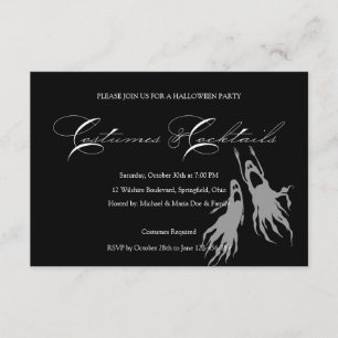 Simple & Classic Halloween Costume Party Inbjudningar