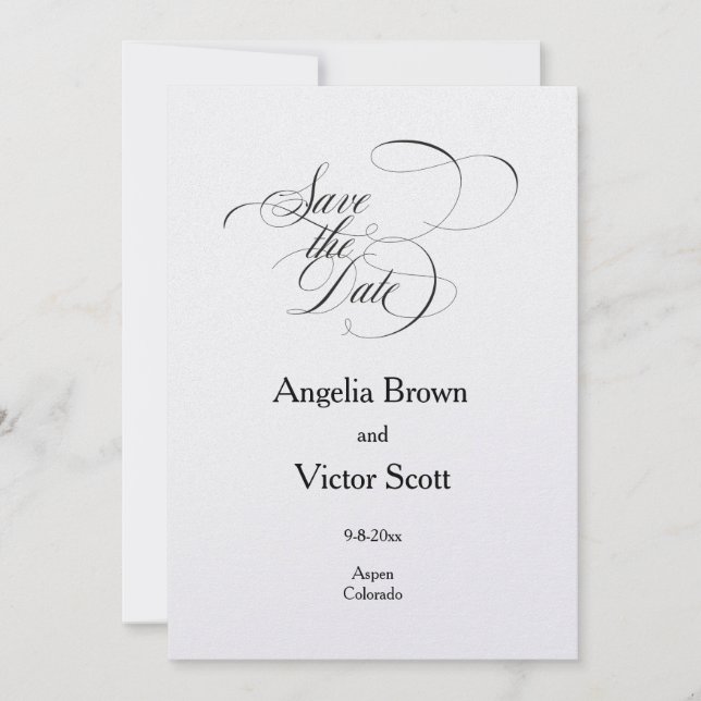 Simple Classic Love Birds Save the date Invitation Inbjudningar (Framsida)