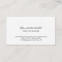 Simple Classic Script Linen Consultant
