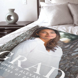 Simple Classic Student Photo Fleece Blanket