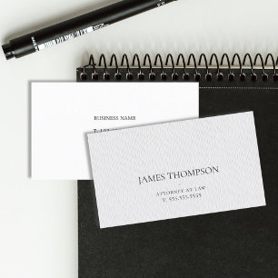 Simple Clean Struktur White Attorney Visitkort