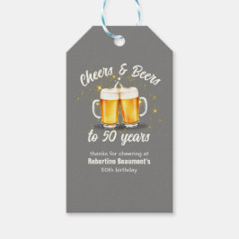 Simple Clinging Glasses Cheers Beers to 50 Years Presentetikett