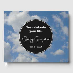Simple Cloudy Himlar Sympathy Guestbook Gästböcker