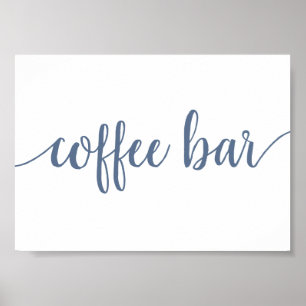 Simple Coffee Pub Vänsterblå valfri händelselogg Poster