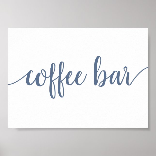 Simple Coffee Pub | Vänsterblå valfri händelselogg Poster (Framsidan)