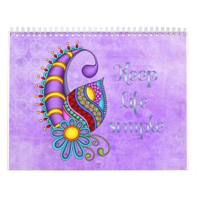 Simple Colorful Modern Motivation  Kalender (Omslag)