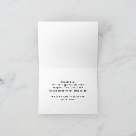 Simple Company Logo Thank You Note Card Tack Kort