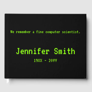 Simple Computer Scientist Condolences Guestbook Gästböcker