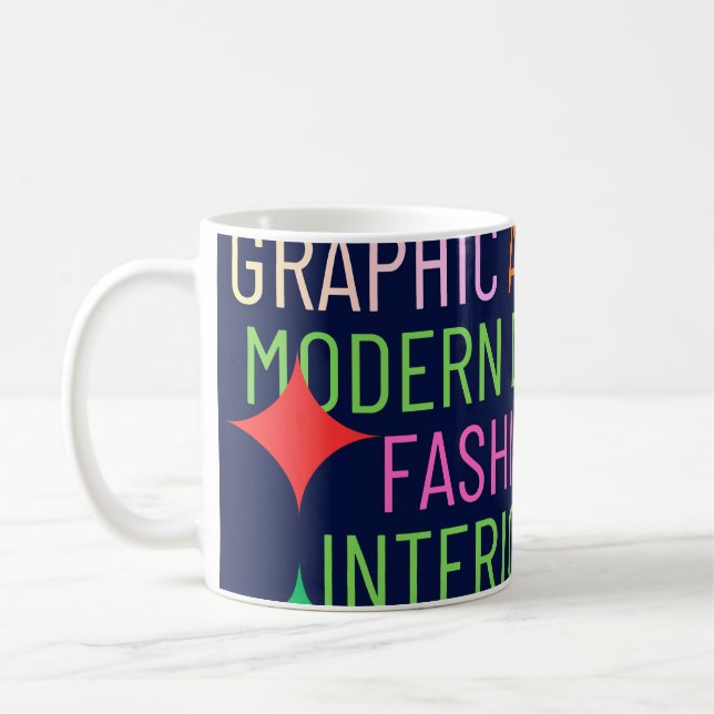 Simple Contemporary Graphic Kaffemugg (Vänster)