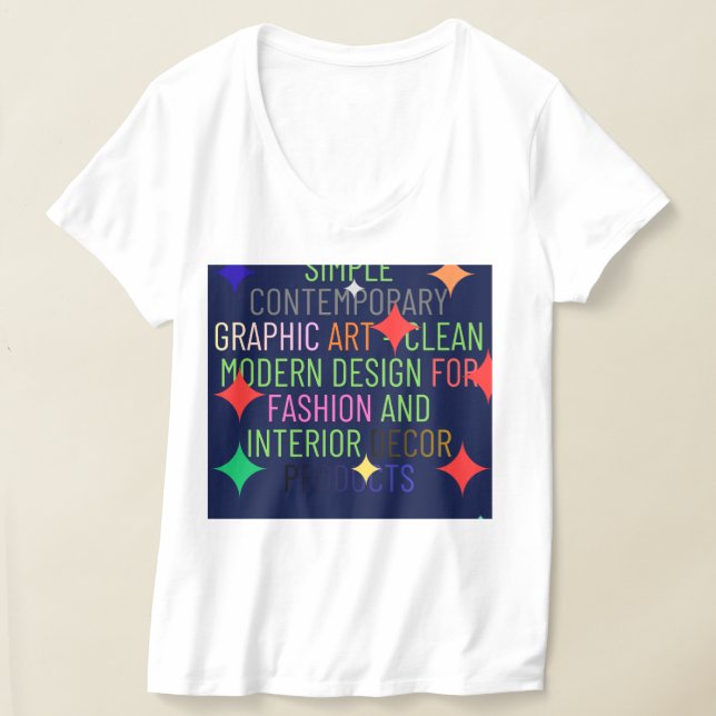 Simple Contemporary Graphic T Shirt (Laydown)