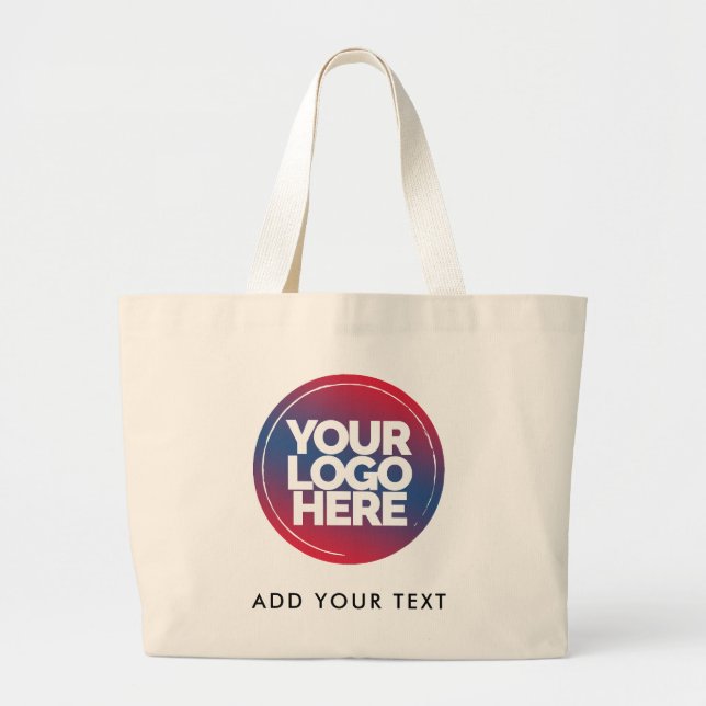 Simple Cotton Logo Text Business Jumbo Tygkasse (Framsidan)