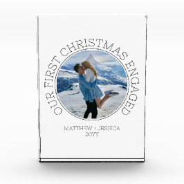 SImple Couple Personalized First Christmas Engaged