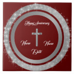 Simple Cross Customize Silver Anniversary Kakelplatta<br><div class="desc">Simple Cross Customize Silver Anniversary ceramic tile - Customized And Personalized Product - (Type BOKI412 in the site search (browser) to see the offer of all my creations. Thanks. ) - See my other products and collections, choose a gift for you and your dear ones. Thanks for buying in my...</div>