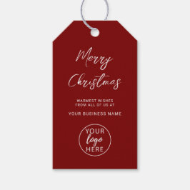 Simple Custom Business Logo Merry Christmas Presentetikett