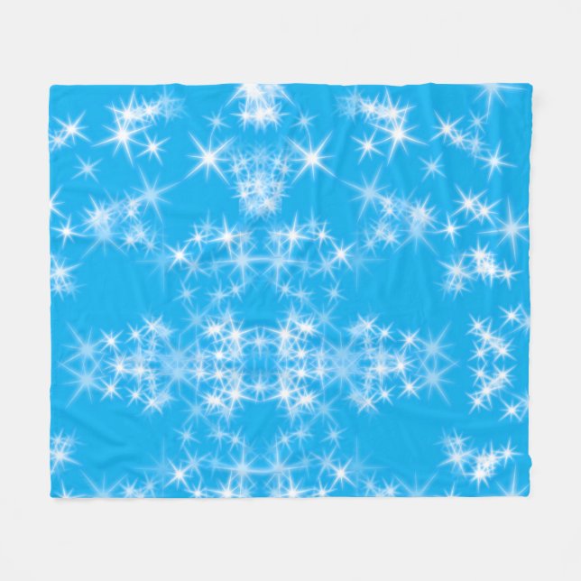 simple custom colorful blue sparkle glitter throw  fleecefilt (Framsidan (Horisontell))