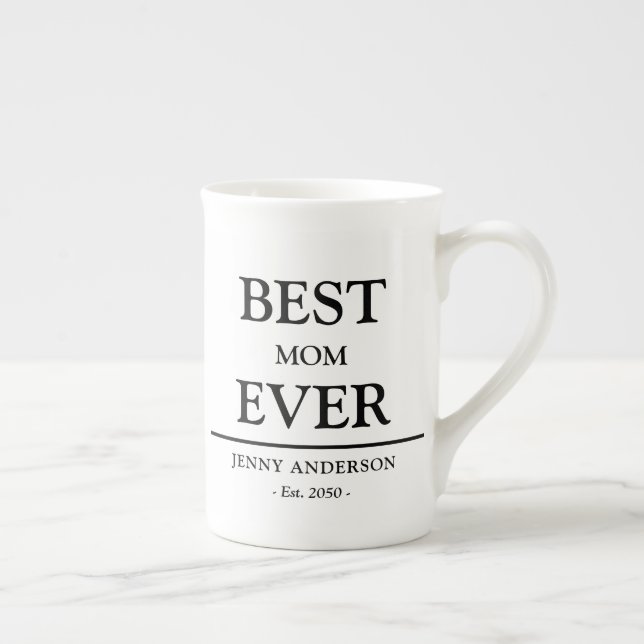 Simple Custom Design Best Mom Ever Mothers Gift Benporslin Mugg (Höger)