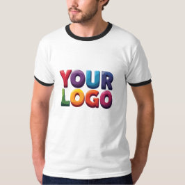 Simple Custom Logo and Text Business T Shirt
