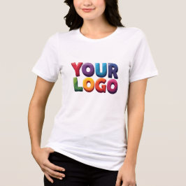 Simple Custom Logo and Text Business T Shirt