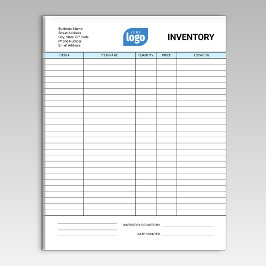 Simple Custom Logo Business Inventory Notepad Anteckningsblock