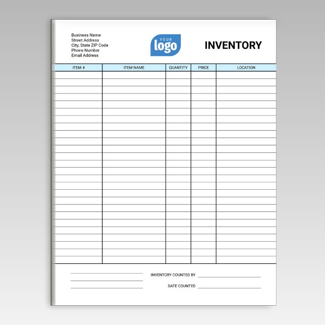 Simple Custom Logo Business Inventory Notepad Anteckningsblock (Skapare uppladdad)