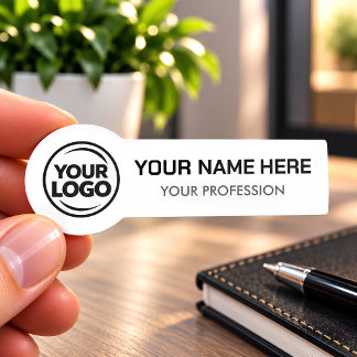 Simple Custom Logo Employee magnetic Safety Pin Namnbricka