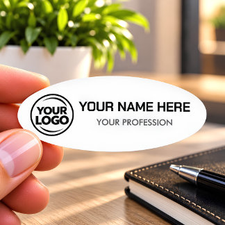 Simple Custom Logo Employee magnetic Safety Pin Namnbricka