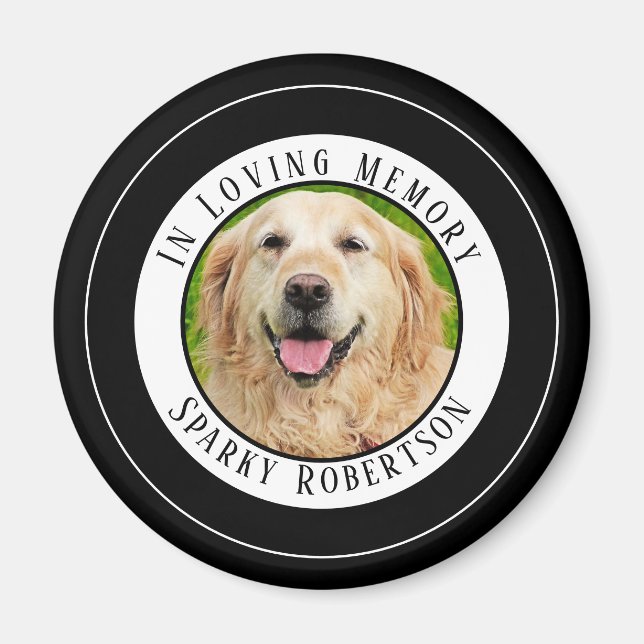 Simple Custom Pet Memorial Magnet (Framsidan)