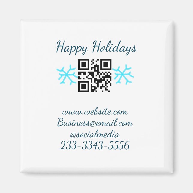 simple custom QR code add your name text  Classic  Magnet (Framsidan)