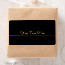 Simple Customizable Gold & Black Text Design  Fraktsedel