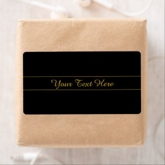 Simple Customizable Gold & Black Text Design Fraktsedel