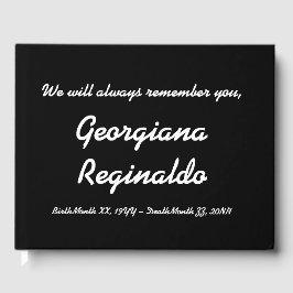 Simple & Customized Sympathy Guestbook Gästböcker