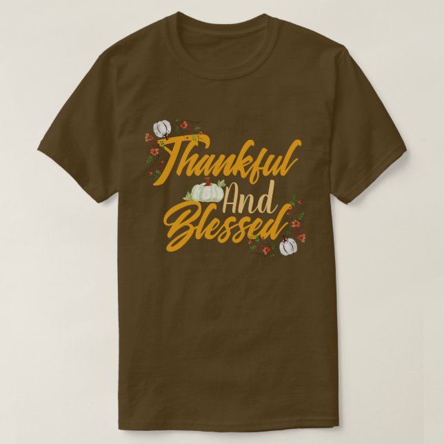 Simple Cute Happy thanksgiving Pumpkin Fall T Shirt (Design framsida)