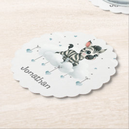 Simple cute little cartoon zebra underlägg papper