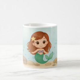 Simple cute little mermaid kaffemugg