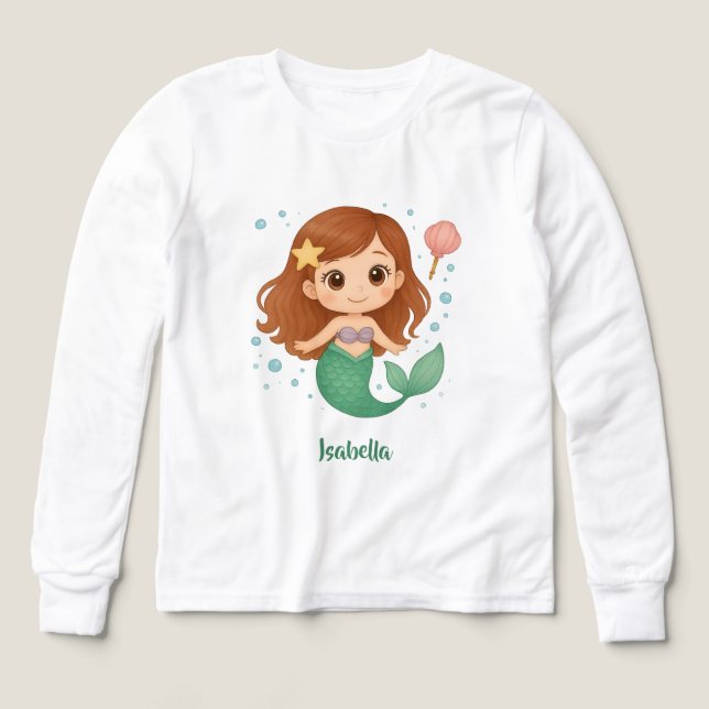 Simple cute little mermaid t shirt (Design framsida)