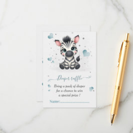 Simple cute little zebra baby shower tilläggskort