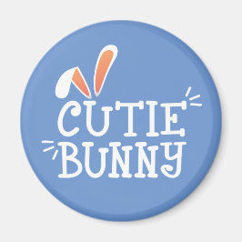 Simple Cutie Bunny Påsk Typografi | Magnet