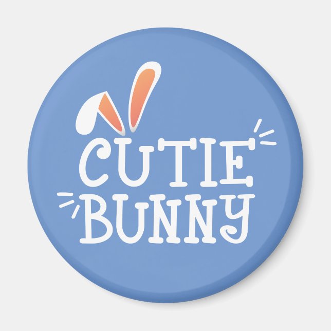 Simple Cutie Bunny Påsk Typografi | Magnet (Framsidan)