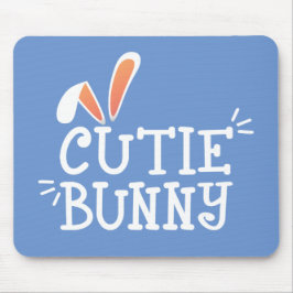 Simple Cutie Bunny Påsk Typografi | Mousepad Musmatta