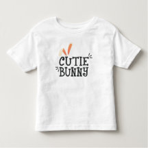 Simple Cutie Bunny Påsk Typografi | T-Shirt