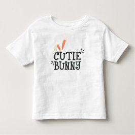 Simple Cutie Bunny Påsk Typografi | T-Shirt
