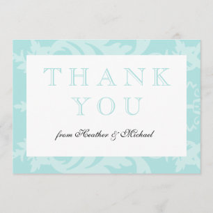 Simple Damask Robin's Egg Blue Tack Kort